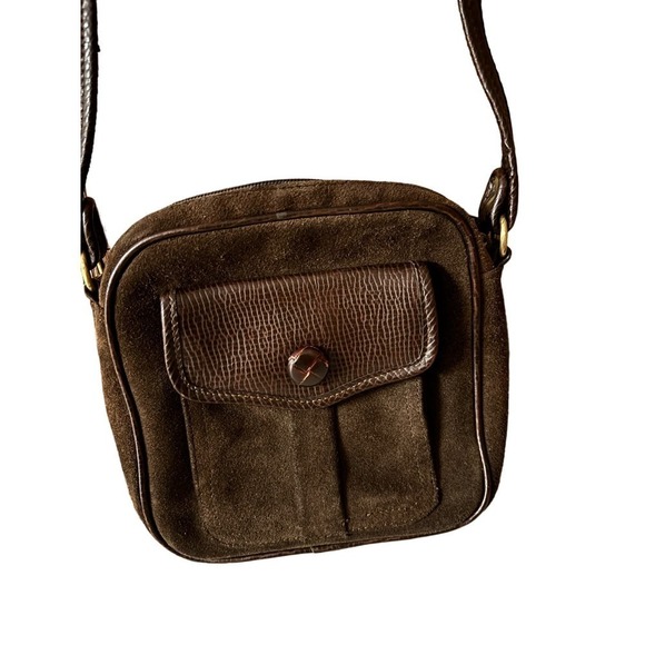 Leather Co Suede Crossbody Small Purse. - Picture 2 of 6